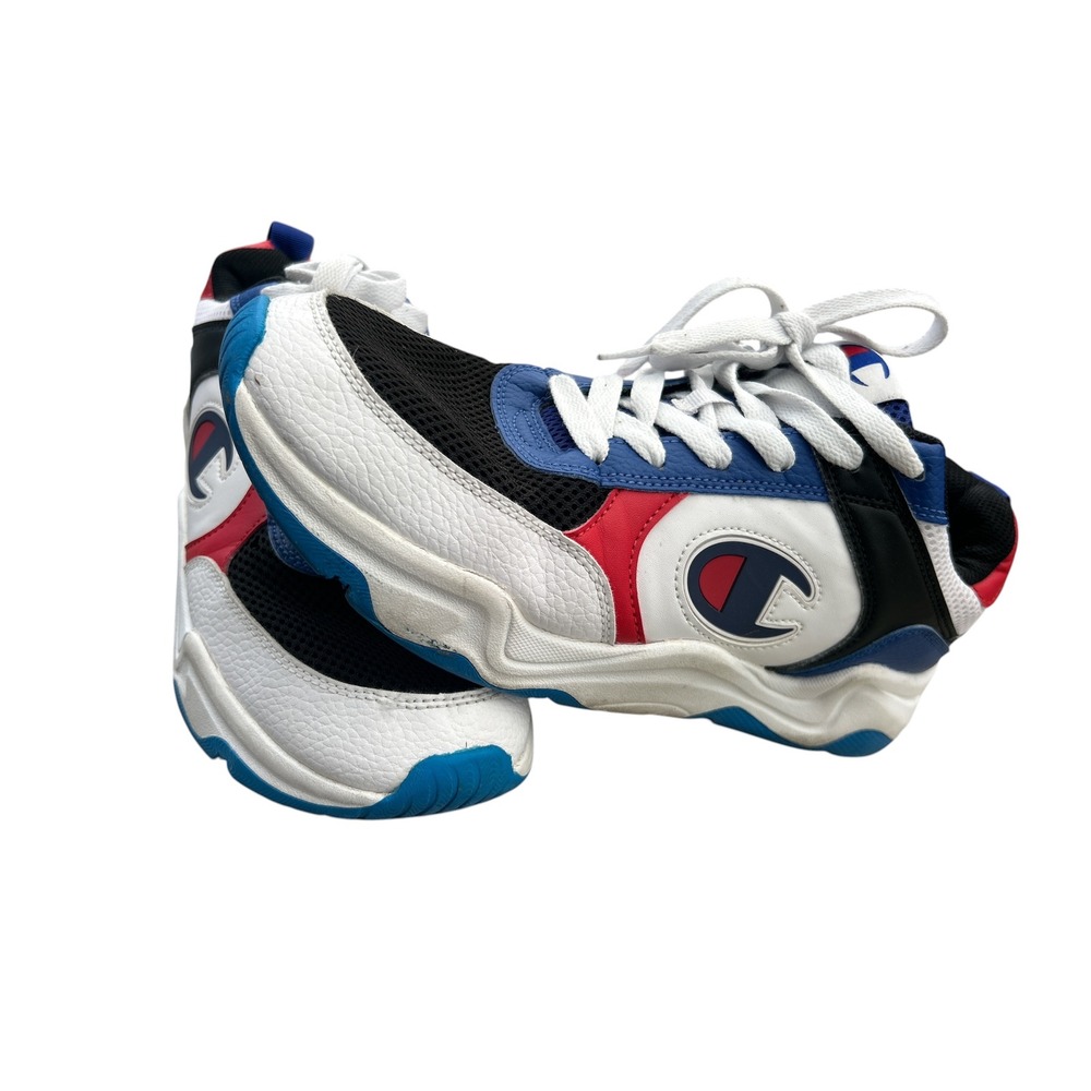 Champion Hyper V2 Next Mens 11.5 Sneakers Red White Blue CAS10807M Low Top Shoes - Picture 2 of 7
